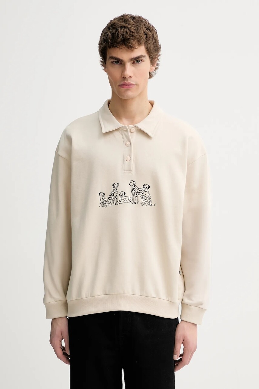 Mikina Kaotiko béžová farba, jednofarebná, AR006-02-M002