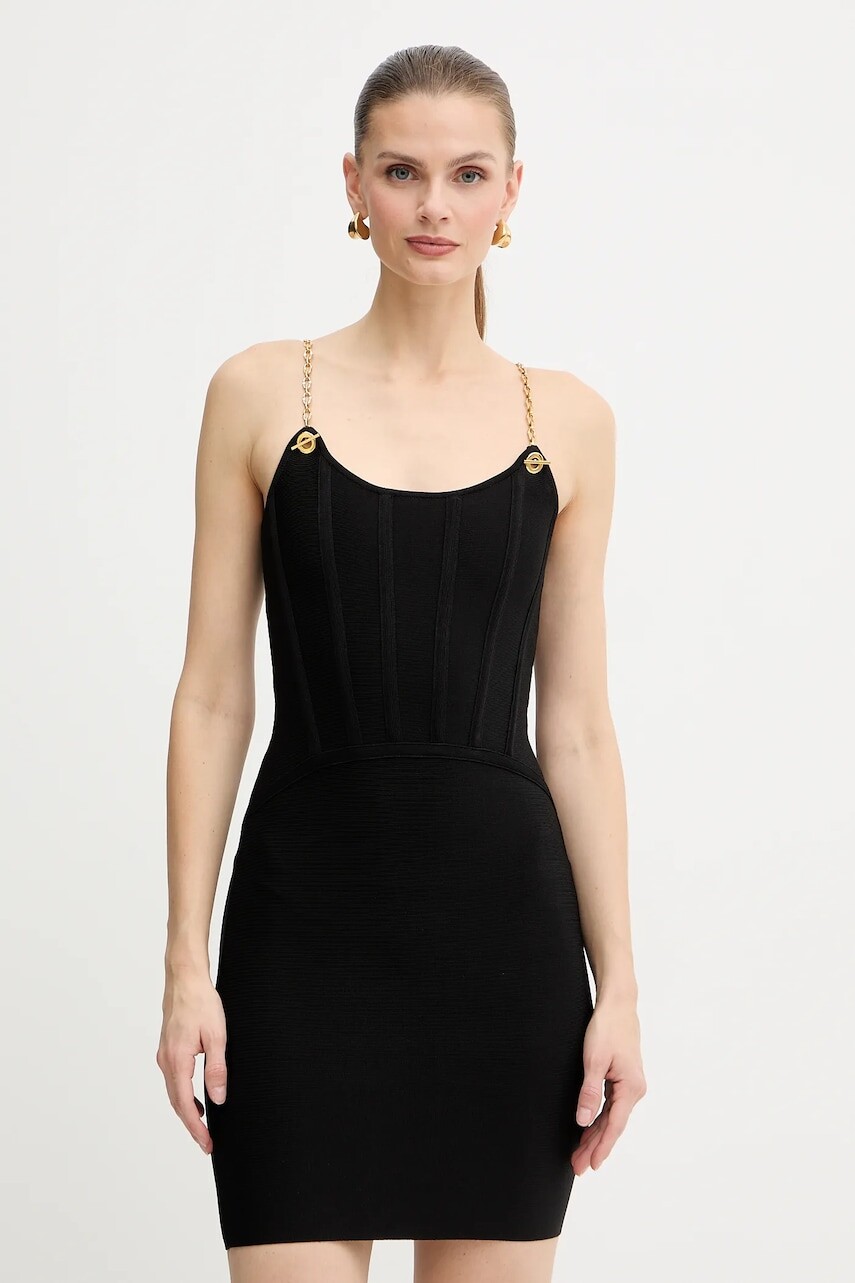 Šaty Marciano by Guess AISHA čierna farba, mini, priliehavé, 5BGK09 5036Z