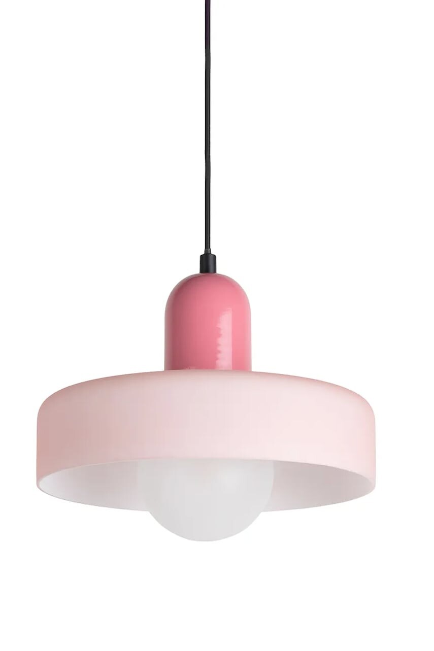 Závesná lampa Leitmotiv Opaco Grato 120 x 23 x 25 cm ružová farba