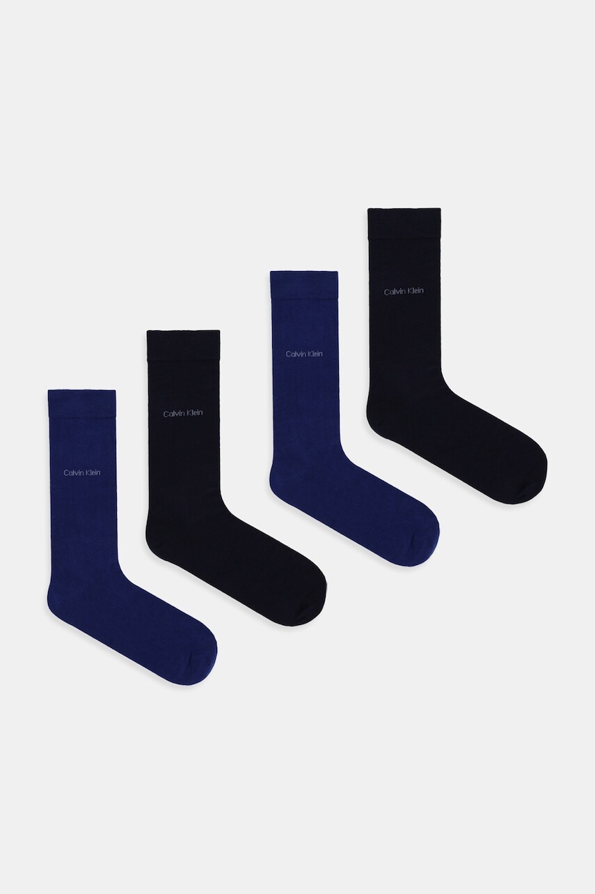 Ponožky Calvin Klein 4-pak modrá farba, 701235979