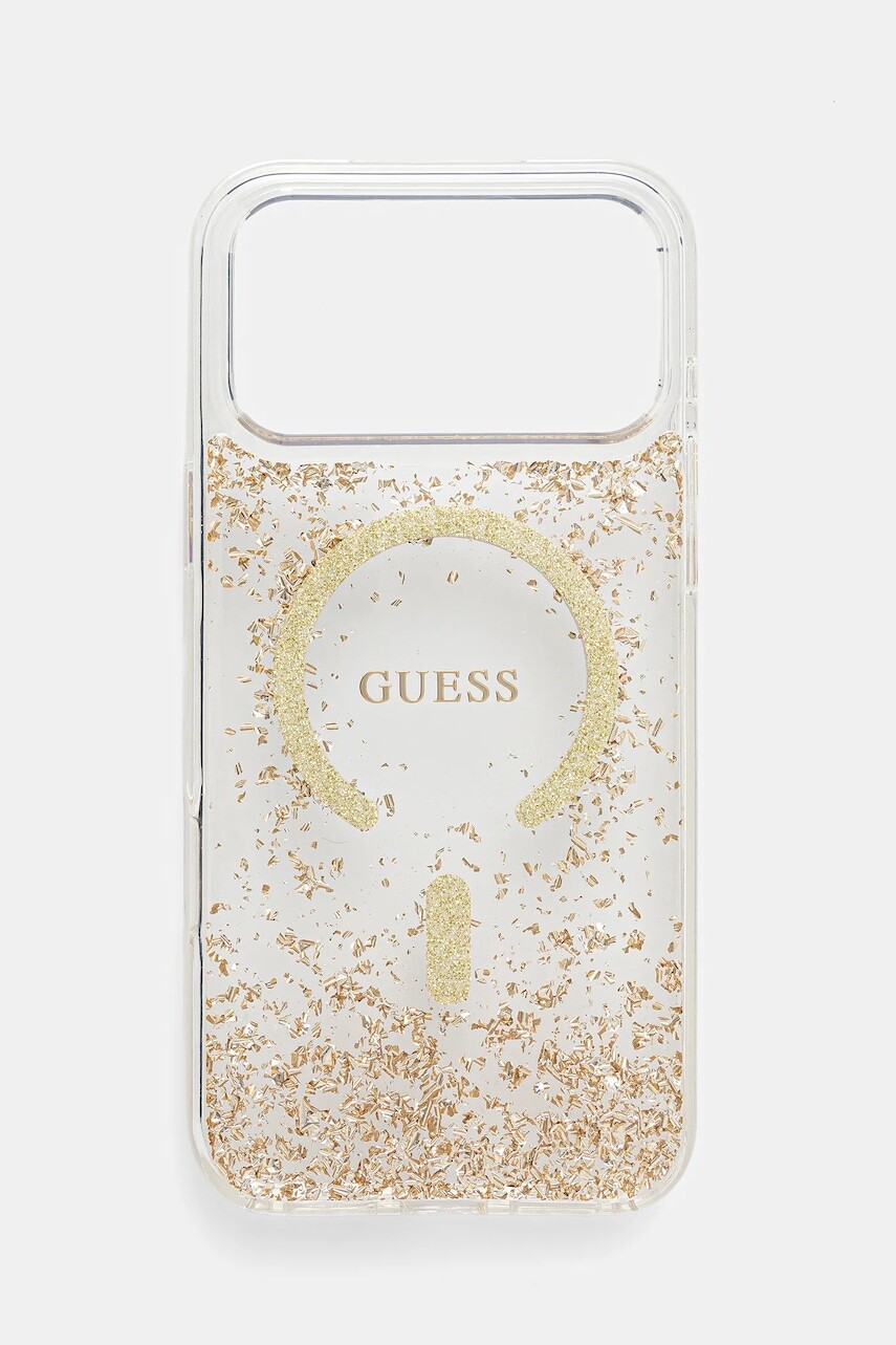 Puzdro na mobil Guess iPhone 17 Pro Max zlatá farba, GUHMP17XRGRGED