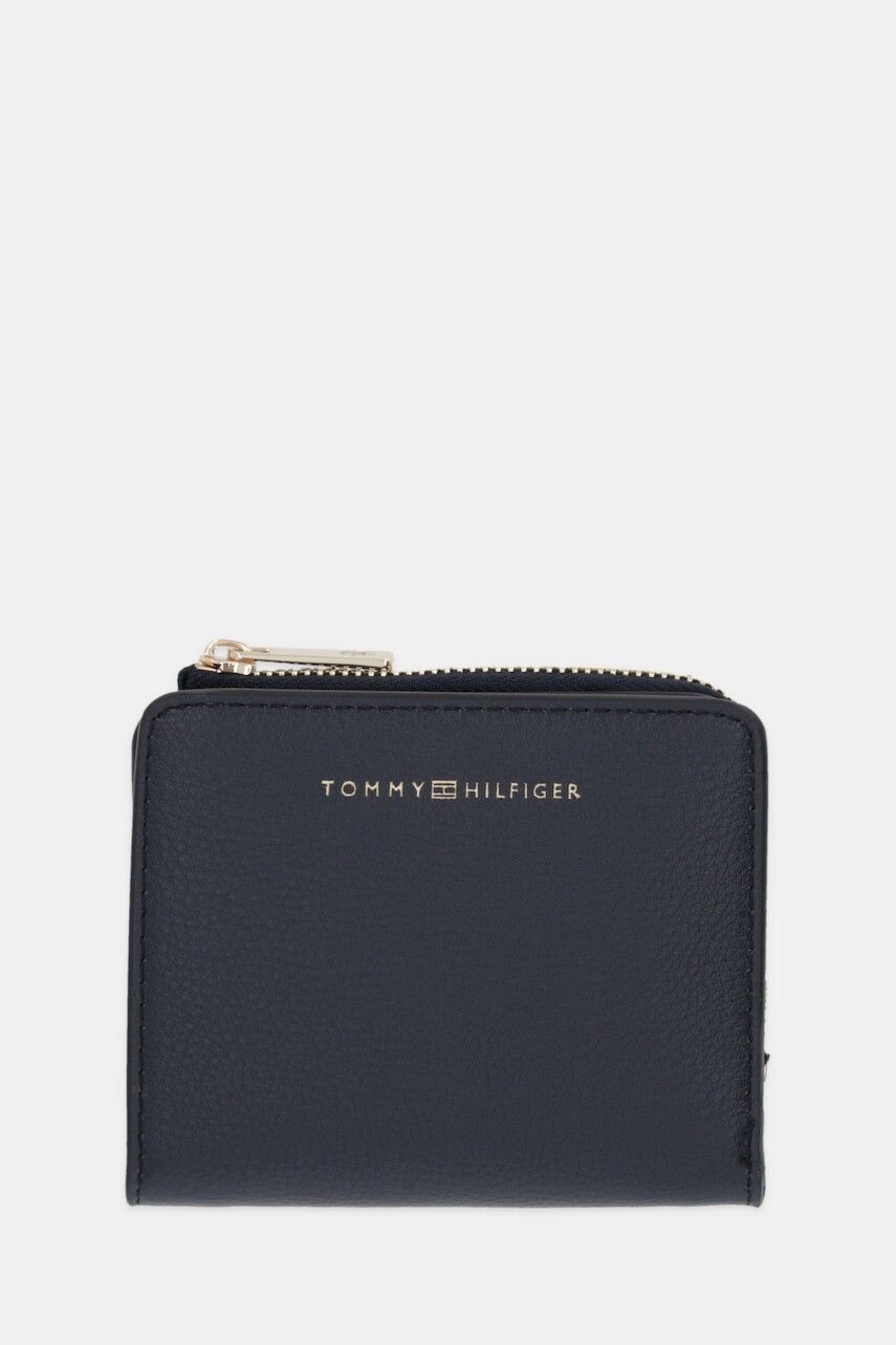Peňaženka Tommy Hilfiger dámska, tmavomodrá farba, AW0AW18124