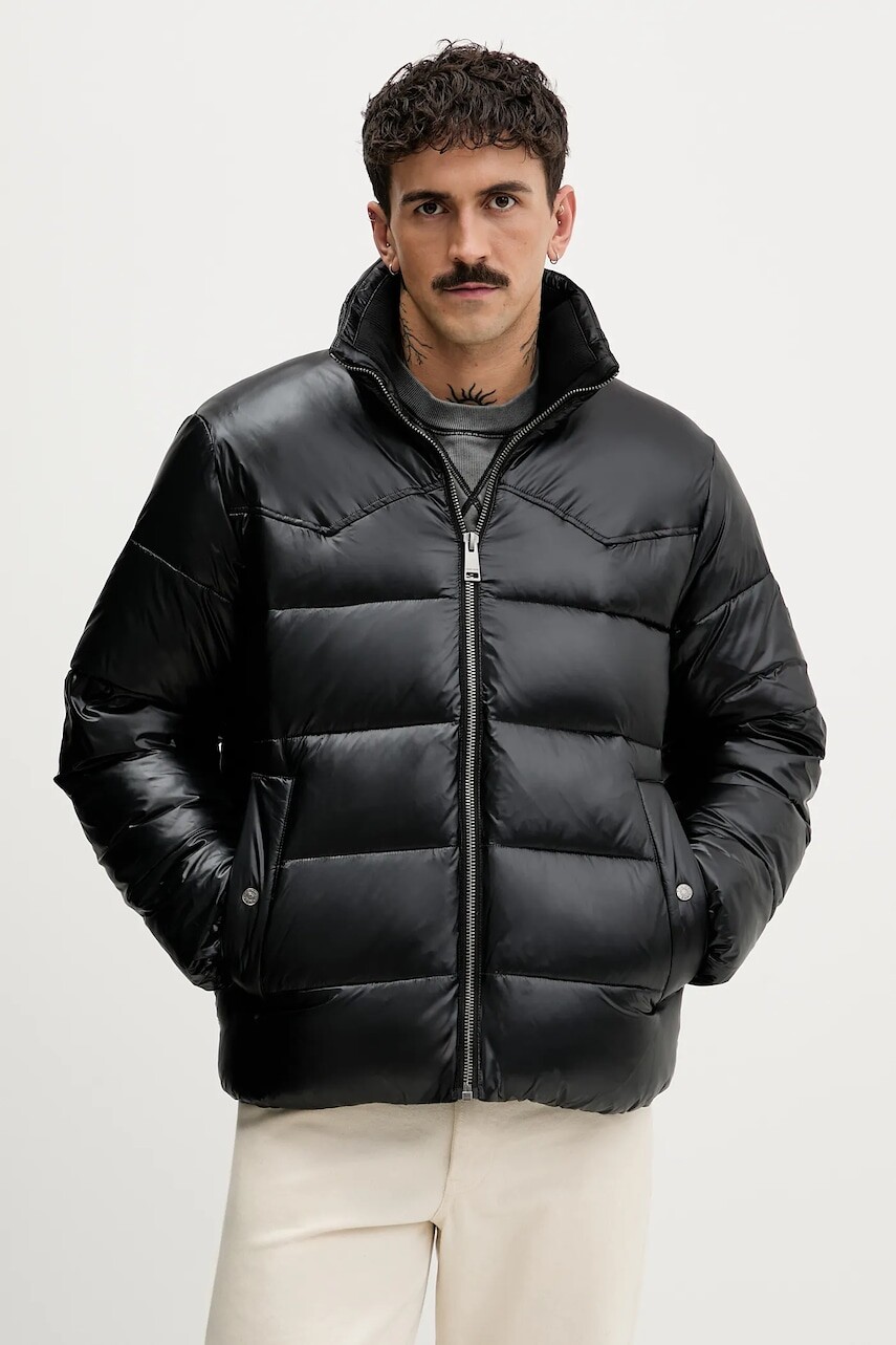 Bunda Tommy Jeans čierna farba, zimná, DM0DM22286