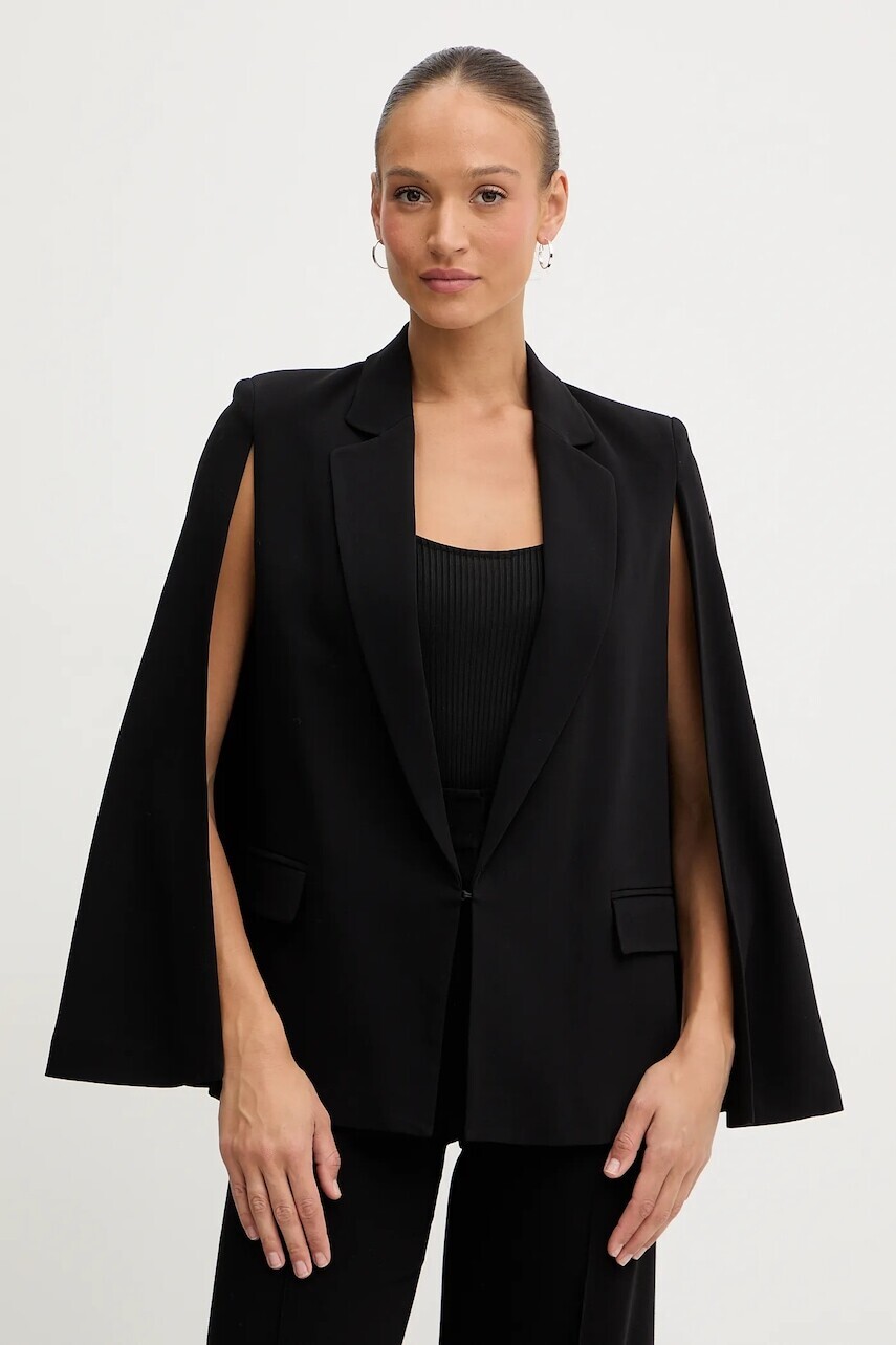 Sako Twinset čierna farba, jednoradové, jednofarebné, 252TT2400