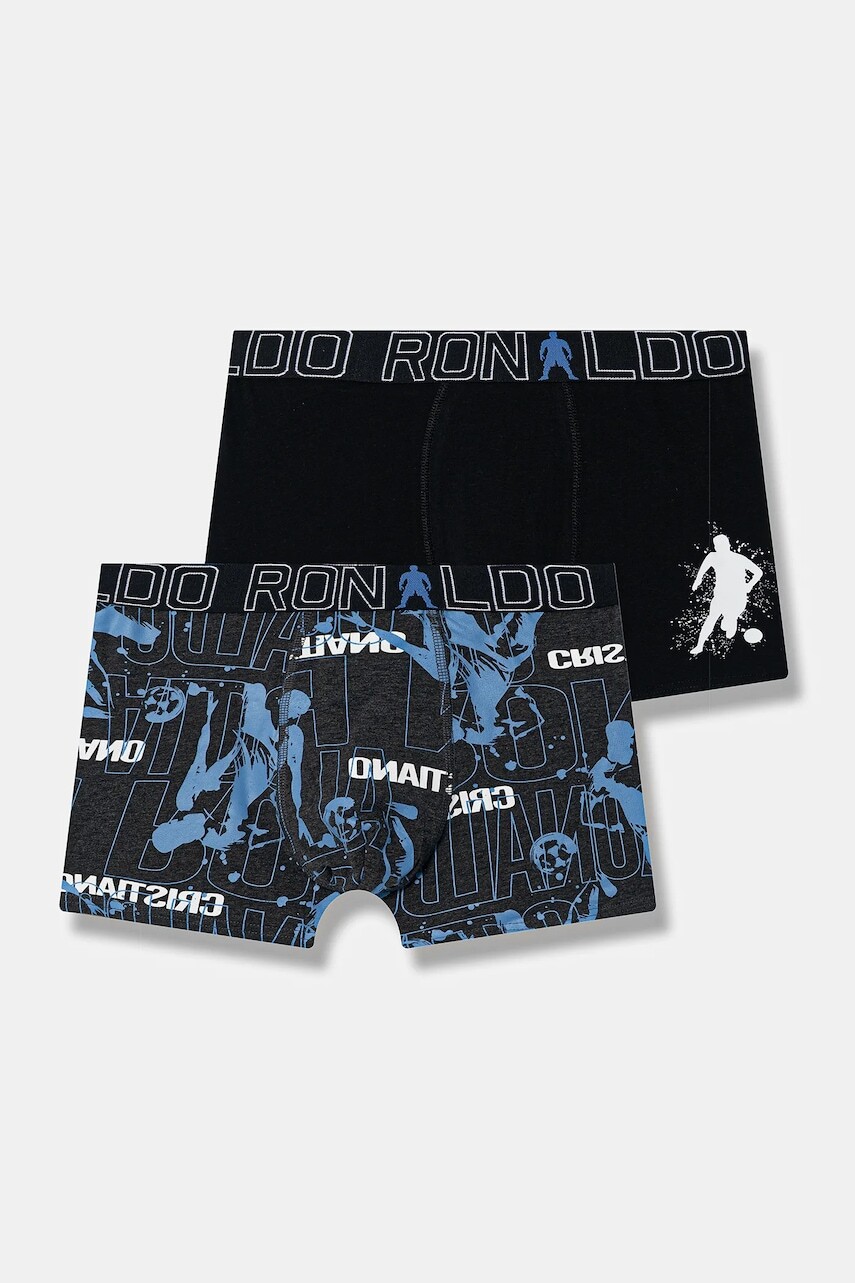 Detské boxerky CR7 Cristiano Ronaldo 2-pak čierna farba, 8400