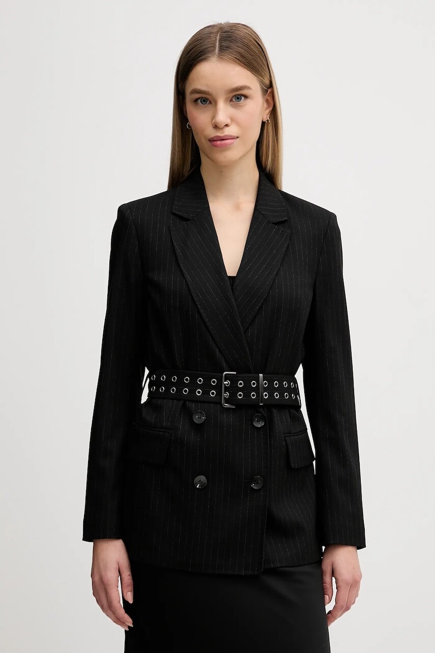 Sako Sisley čierna farba, dvojradový, vzorovaná, 22T7LW03I