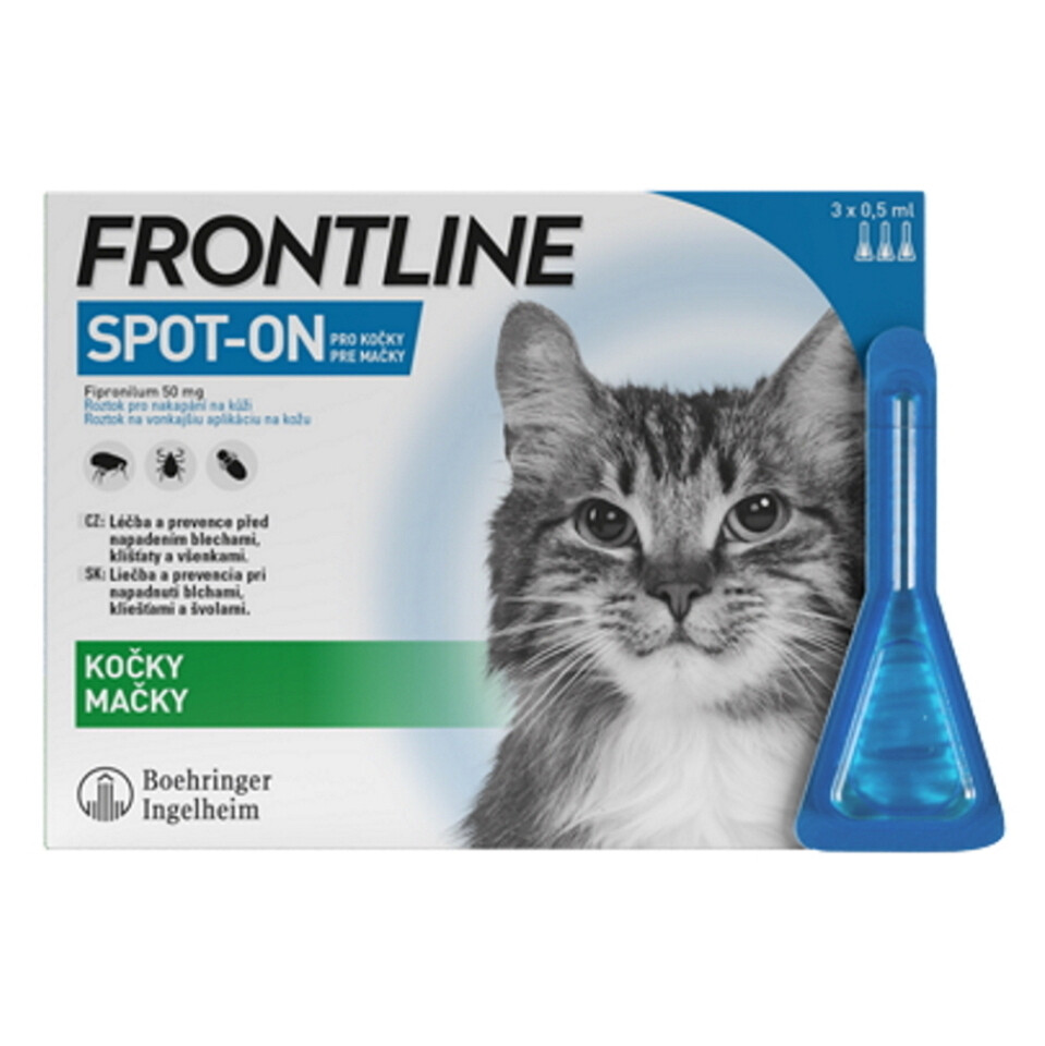 FRONTLINE Spot-on pre mačky 0,5 ml 3 pipety