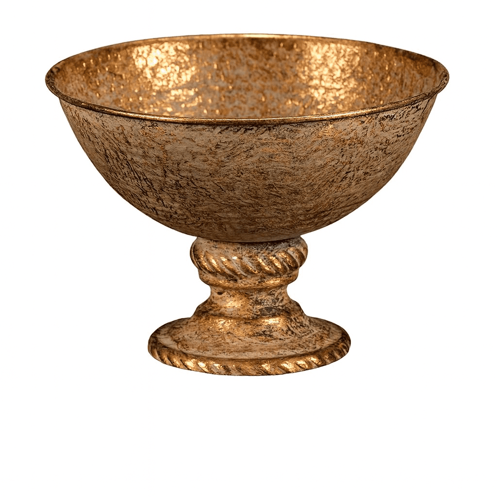 Kovový kalich široký, zlatá, 18 x 18 x 13 cm