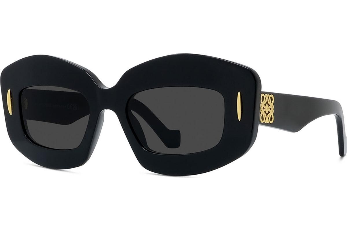 Loewe Anagram Black Rectangular Sunglasses - ONE SIZE (49)