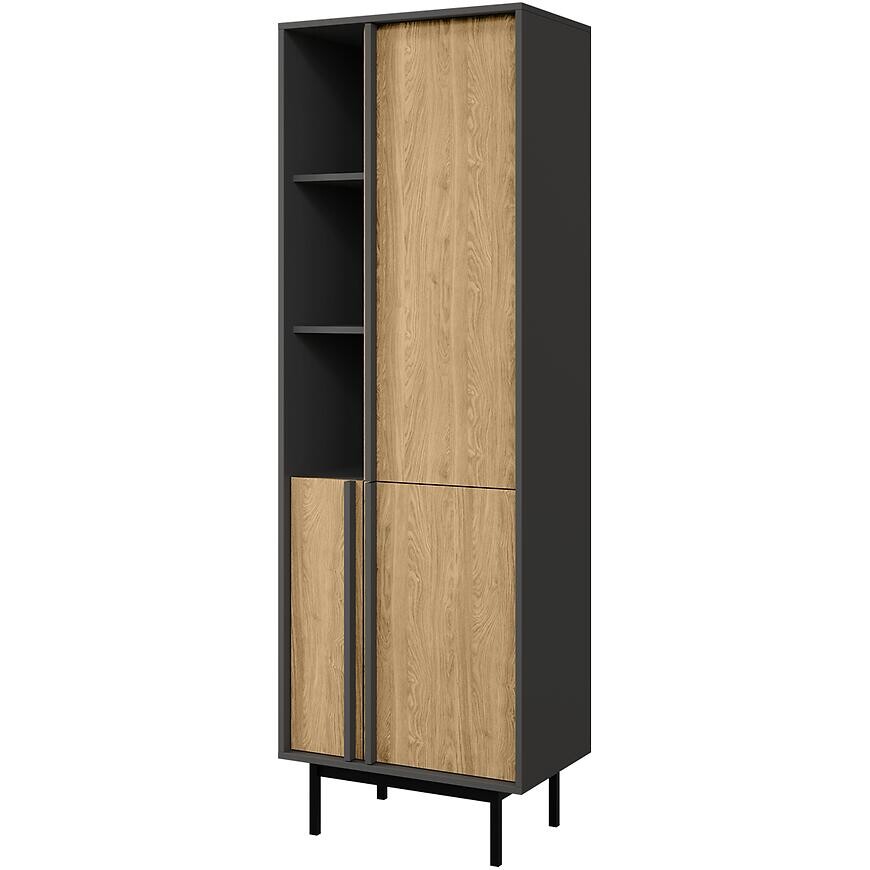 Vitrína Alsy 3 Olejovaný dub/Antracit