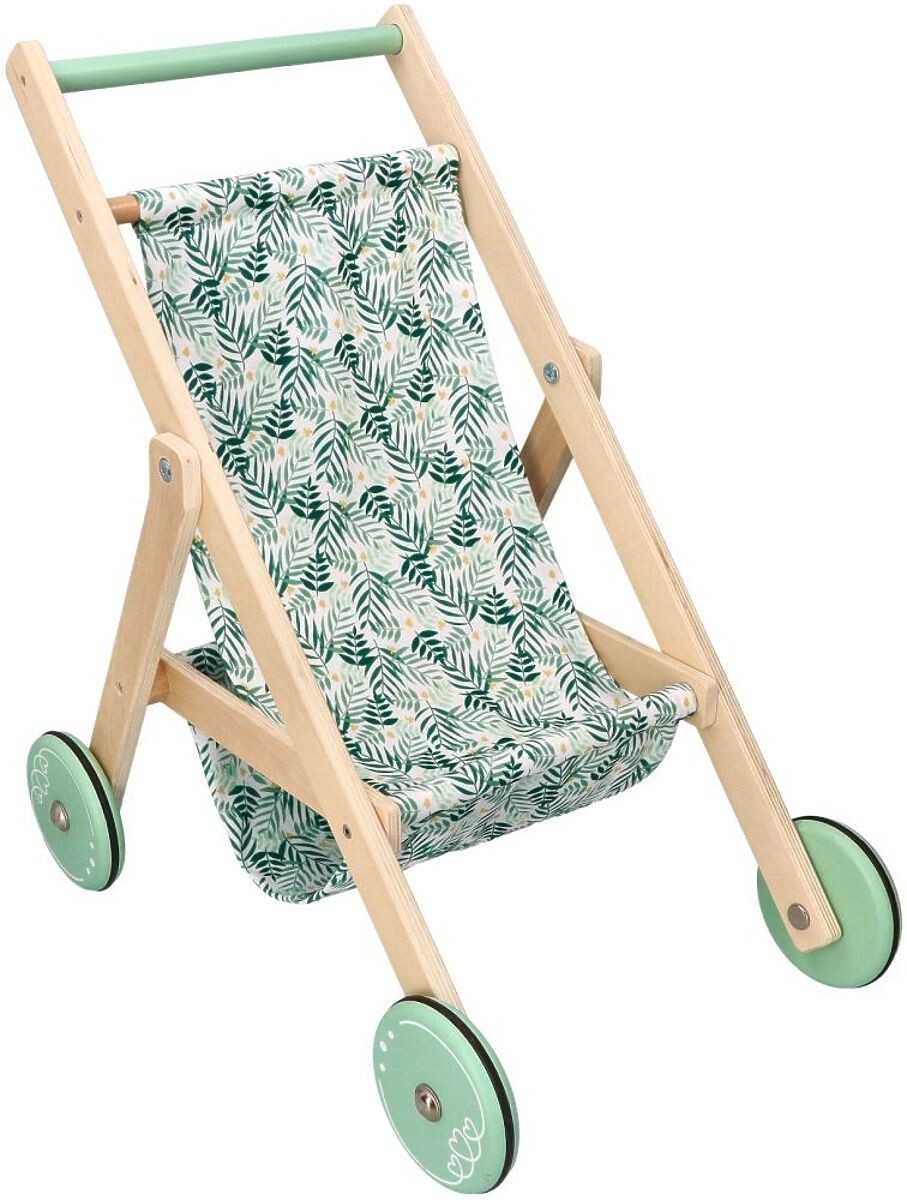 Ľahký drevený kočík pre bábiky