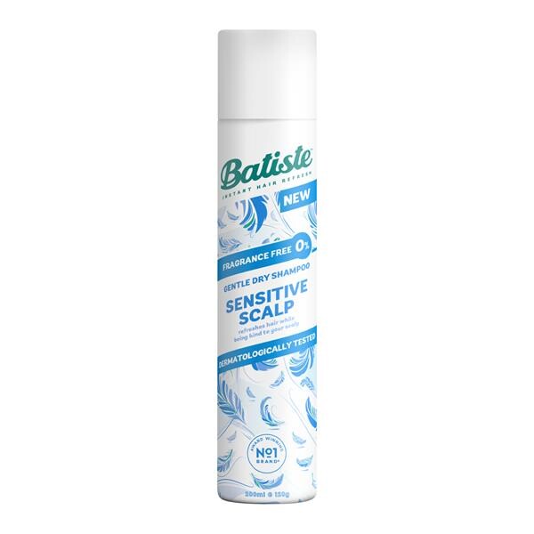 Batiste  Sensitive Scalp Fragrance Free,Suchý šampón 200 ml