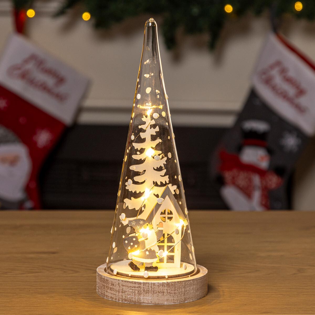 LED vianočná dekorácia Zimná idyla