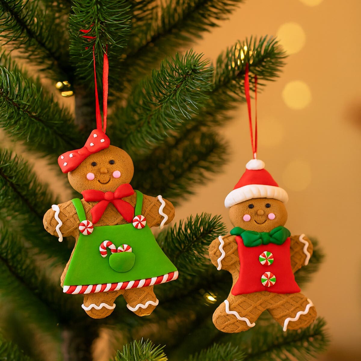 Vianočné ozdoby Perník, sada 2 ks