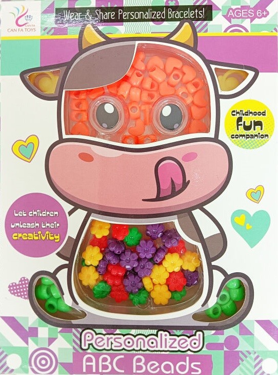 Korálky farebný set krava