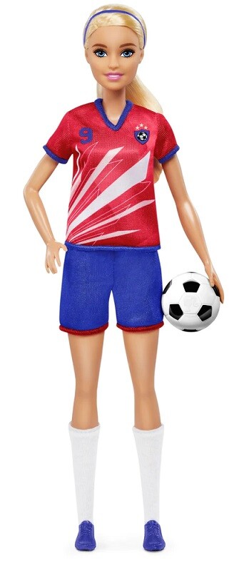 Mattel Barbie futbalistka s loptou
