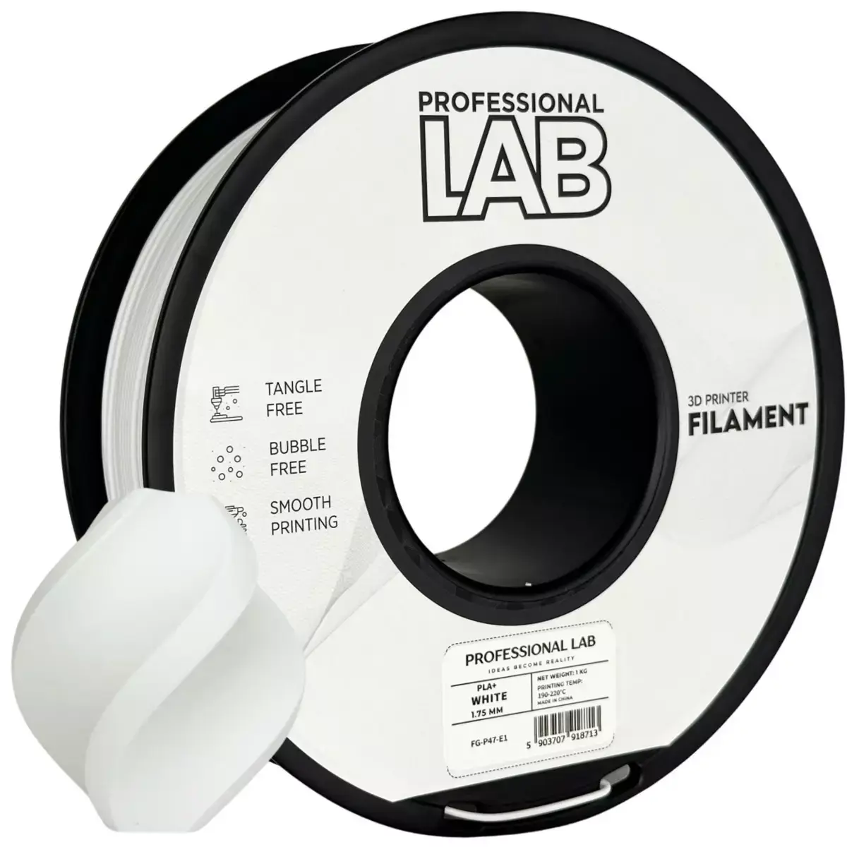 PLA+ filament Professional Lab - 1 kg biela