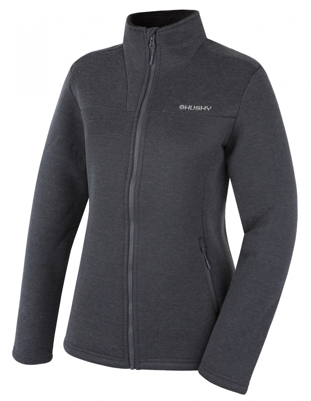 Husky Dámsky sveter na zips Akra L dark grey Veľkosť: L