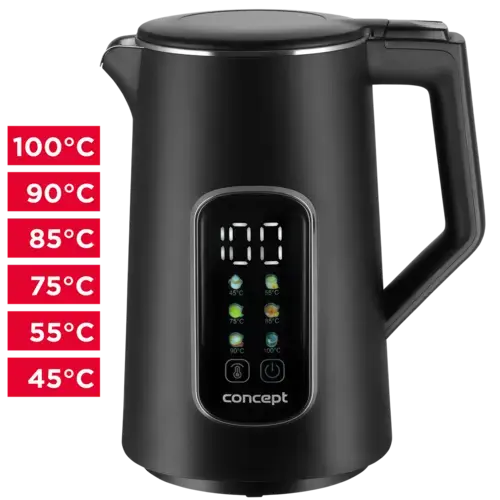 CONCEPT Rýchlovarná kanvica s reguláciou teploty 1,7 l RK3385