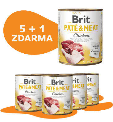 5 + 1 ZDARMA Brit Paté & Meat Chicken 800g
