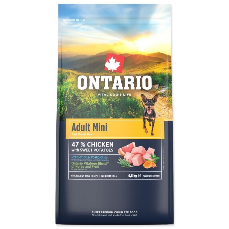 Krmivo Ontario Adult Mini Chicken & Sweet Potatoes