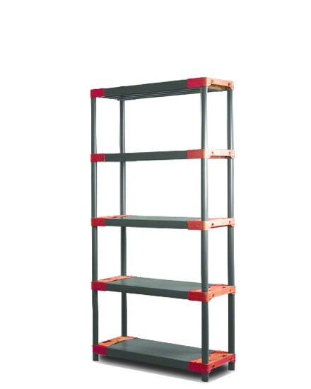 REGÁL PLASTOVÝ Tytan-5 180x70x46 PVC Povrchová úprava: Červená