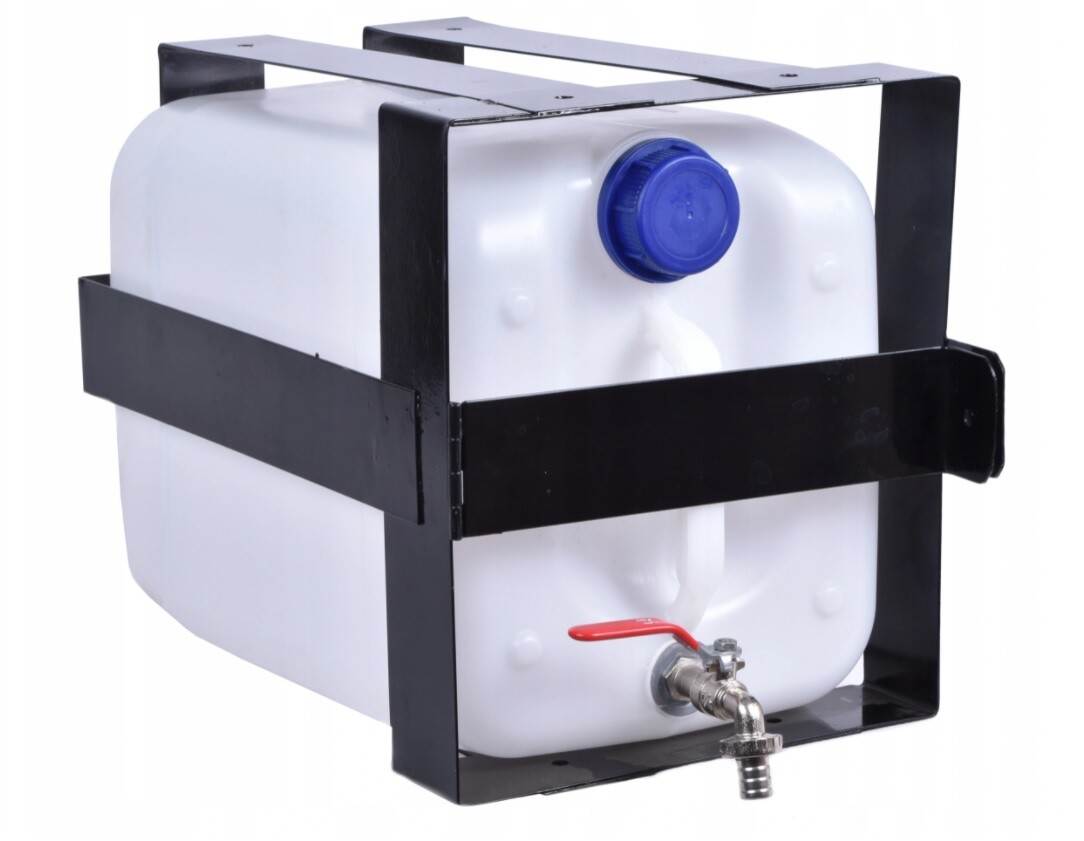 Plastová bandaska s kovovým držiakom a kohútikom 20L - Ležiaca