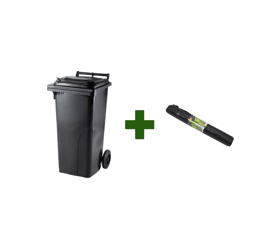 Akciový balíček popolnica odpadová nádoba 120L + vrecia na odpad - čierna
