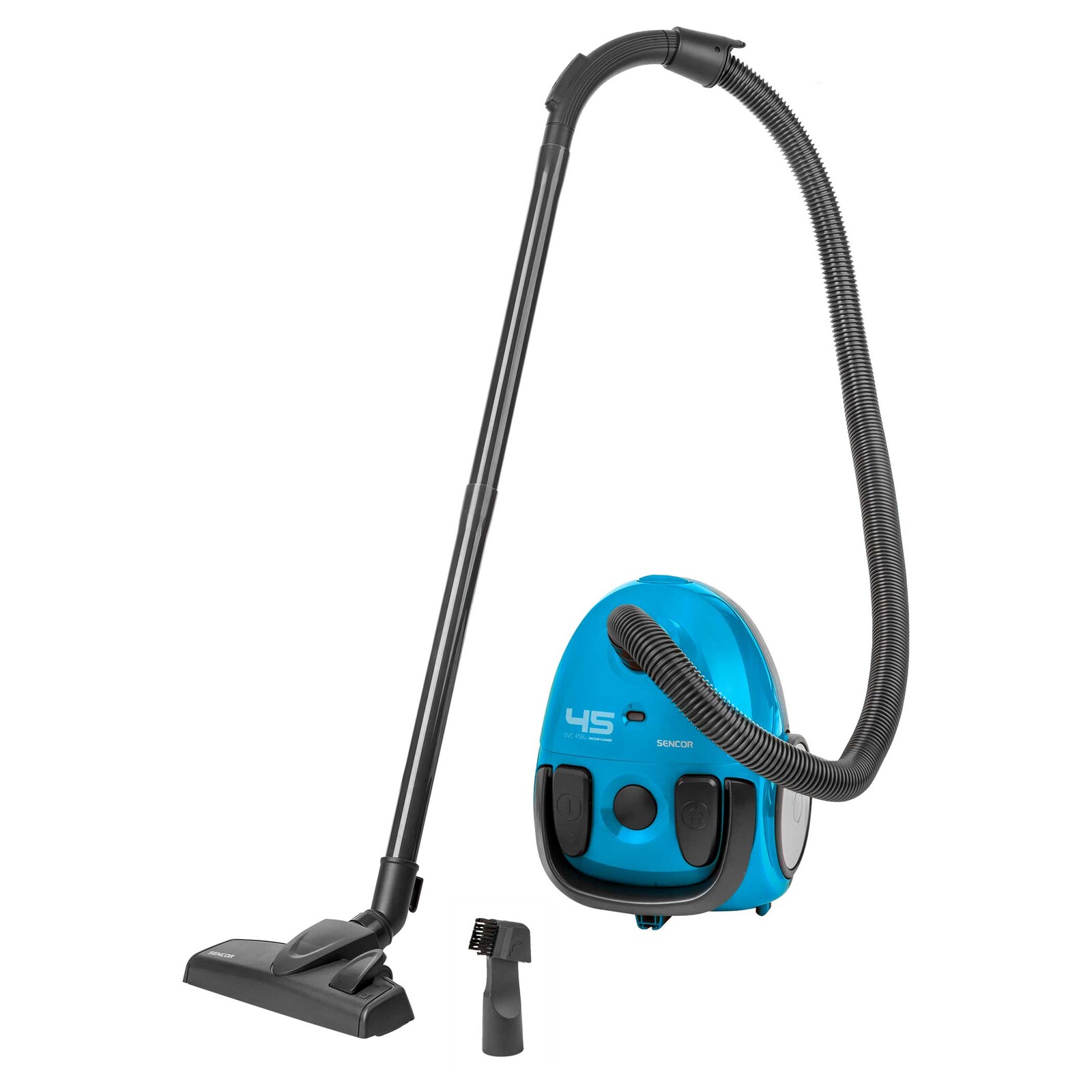 Sencor SVC 45BL-EUE3 Vreckový vysávač Vysokoúčinný 850W ECO motor, Termostat zabraňujúci prehriatiu motora, 5-stupňový systém filtrácie, .