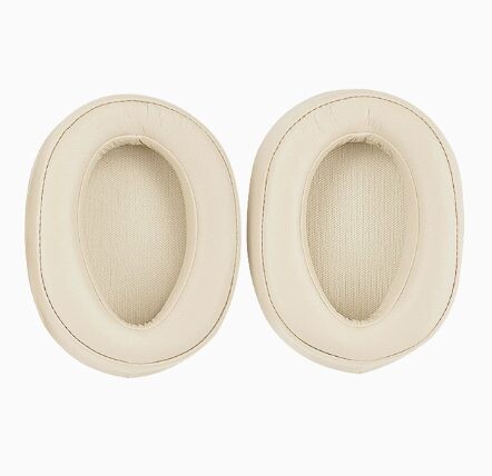 Náhradné náušníky pre slúchadlá Sony MDR-100ABN, WH-H900N - Béžové, kožené