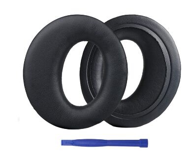 Náhradné náušníky pre slúchadlá Sony MDR-RF985RK, RF970RK, RF960R, RF925RK, RF860RK, RF6500 a DS6500 - Čierne, kožené