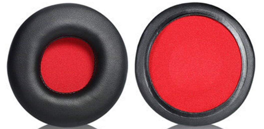 Náhradné náušníky pre slúchadlá Sony MDR-ZX600 - čierne s červeným vnútrom