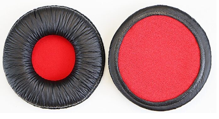 Náhradné náušníky pre slúchadlá Sony MDR-V55 - Čierne s červeným vnútrom