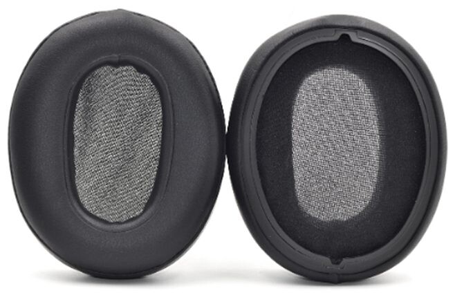 Náhradné náušníky pre slúchadlá Sony WH-XB900N - Čierne, kožené