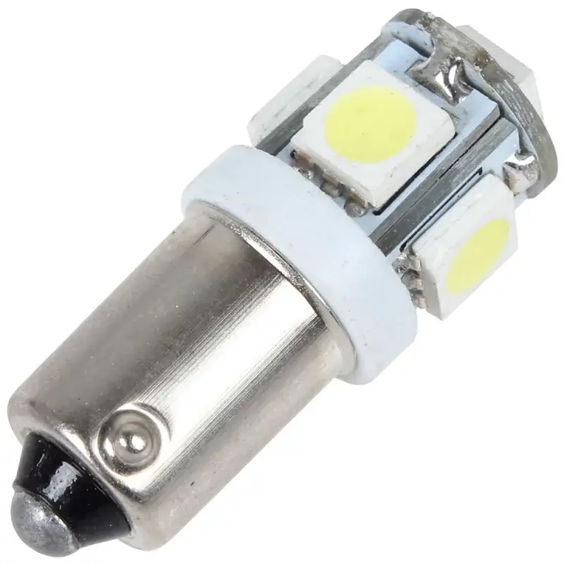 BA9S, LED 5x 5050 SMD - Biela