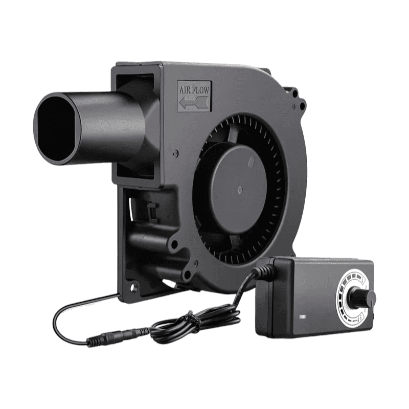 Dúchadlový ventilátor s reguláciou a rúrkou 120x120x32mm, 220-240V AC