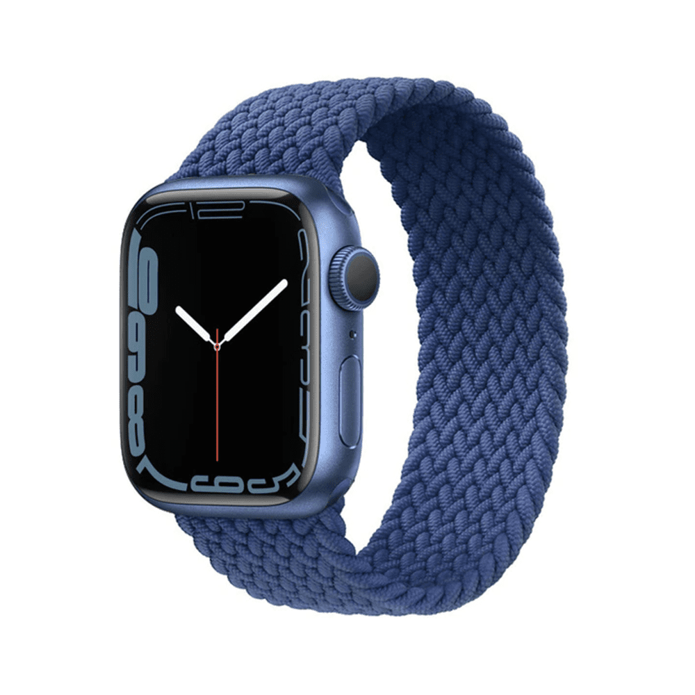 Marvelli - Pletený navliekací remienok pre Apple Watch - Modrý Veľkosť: 42/44/45/46/49mm, Obvod: M (stredný obvod zápästia), Farba: Modrá