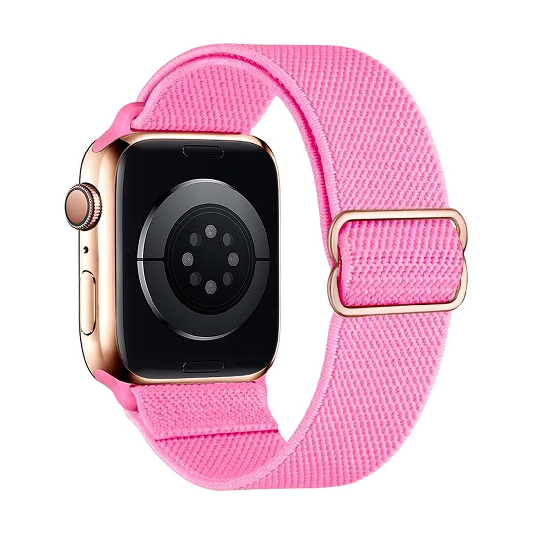 Marvelli - Nastavitelný nylonový remienok na Apple Watch - Ružový Veľkosť: 42/44/45/46/49mm, Farba: Ružová