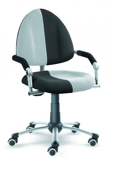 Rastúca detská stolička na kolieskach Mayer FREAKY – s podrúčkami Aquaclean čierna/sivá 2436 08 464