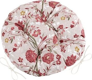 BELLATEX Vankúš na sedenie EMA 62/562 okrúhly prešívaný priemer 40 cm Karafiát