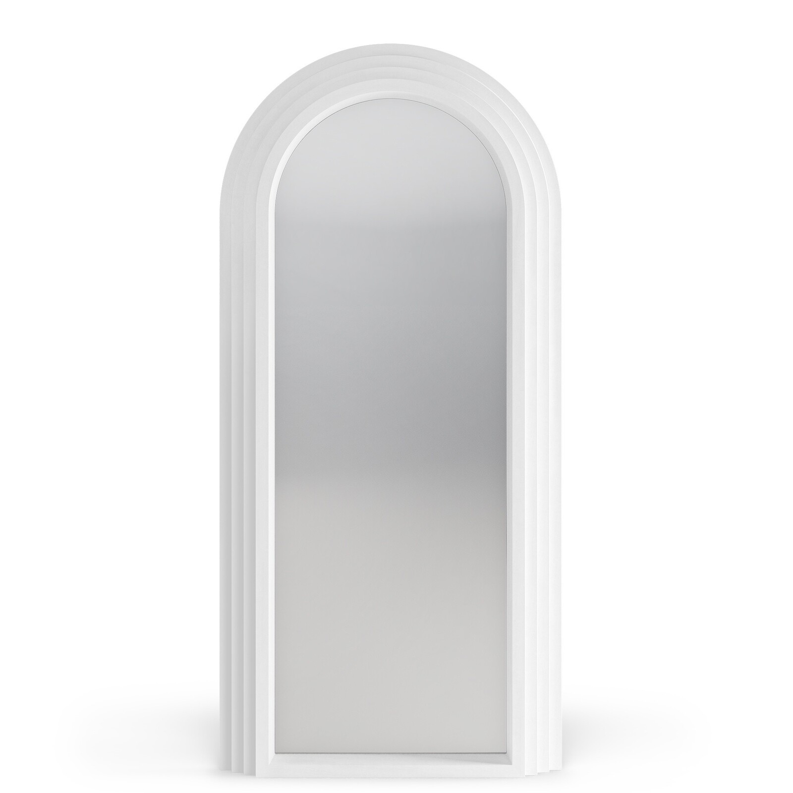 Obloukové nástěnné zrcadlo Giovanni 170x80 cm bílé