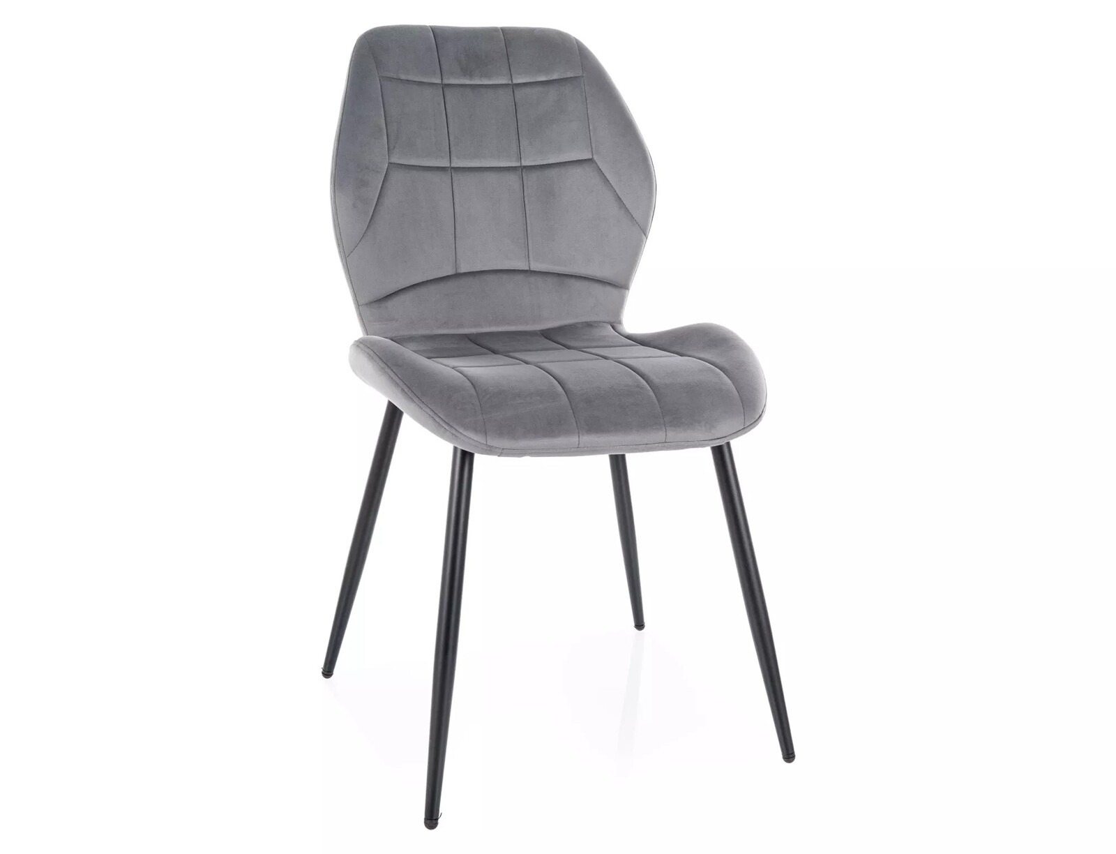 Sametová jídelní židle Jake šedá