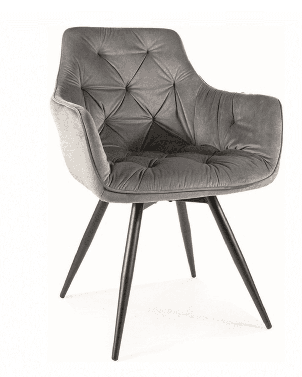 Sametové jídelní křeslo Mango šedé