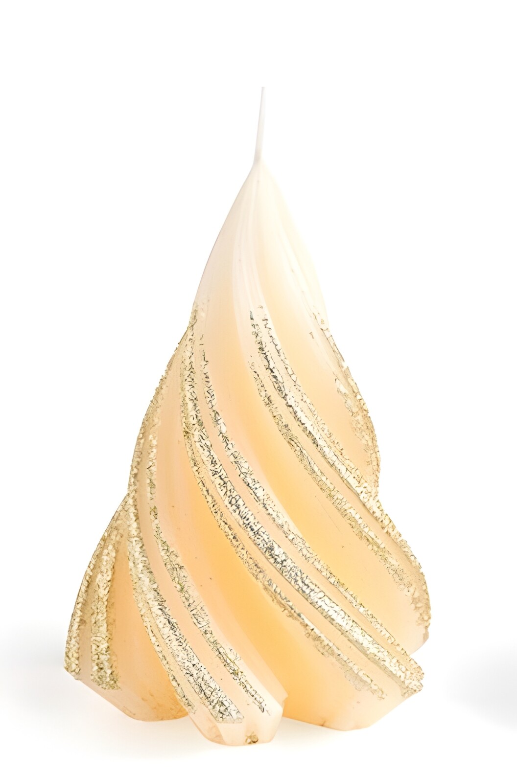 Vánoční dekorativní svíčka Stromeček 10 cm krémová