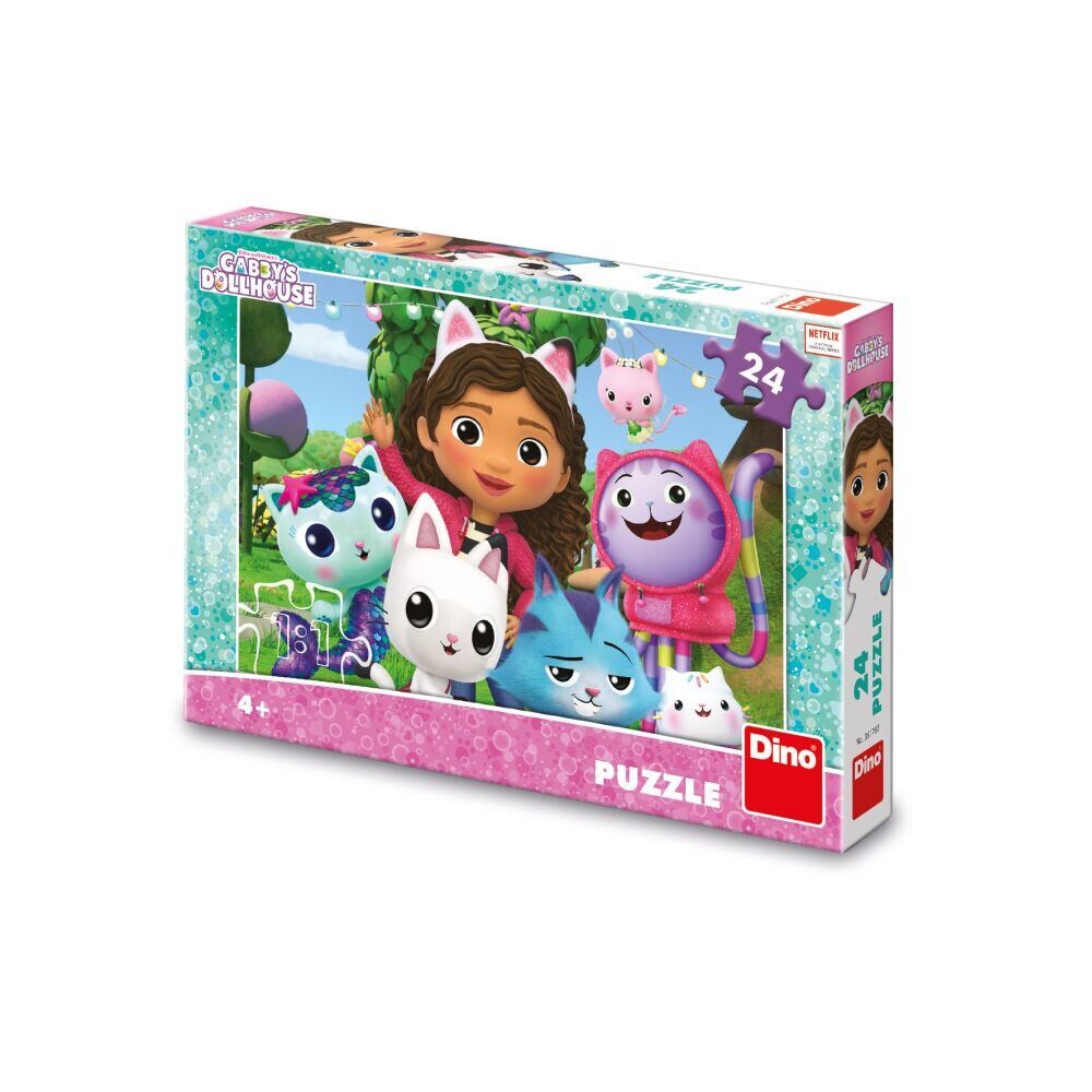 Dino Gabby's Dollhouse 24 dielikov Puzzle Gáby na záhrade