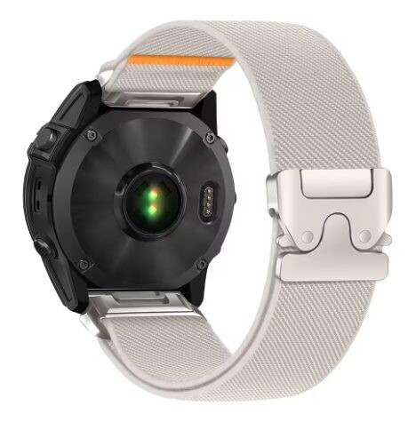 eses Nylonový elastický remienok pre Garmin - Béžový, QuickFit 22 mm