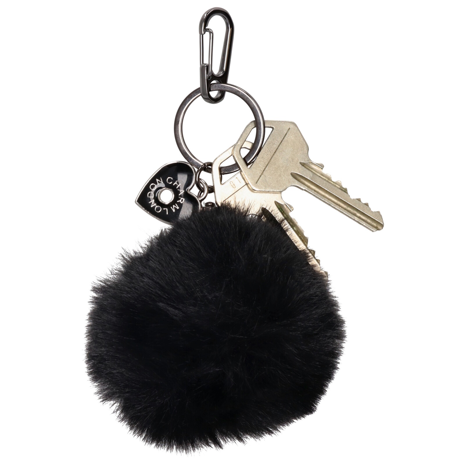 Plyšová kľúčenka Charm London Buckingham - čierna