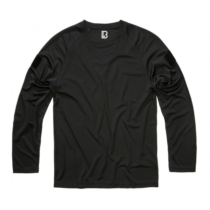 Tričko Brandit Quickdry Long - čierne, L