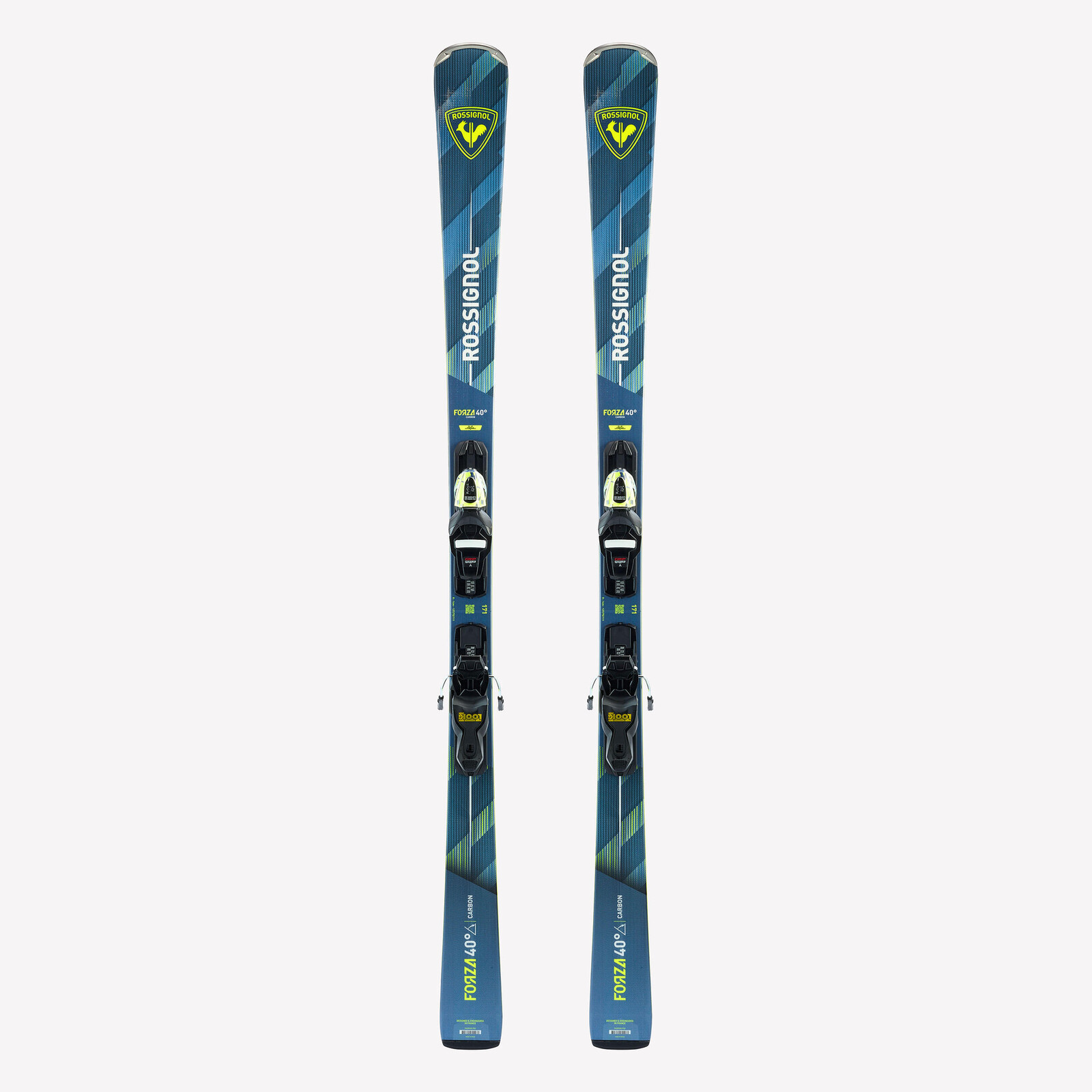 ROSSIGNOL Forza 40° zjazdové lyže s viazaním zeleno-sivé