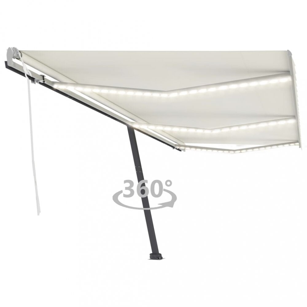 Ručne zaťahovacia markíza s LED svetlom 600x300 cm Dekorhome